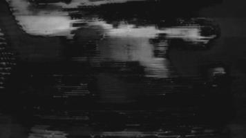 Black and White Corrupted Television Reception Effect video