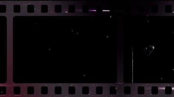 Slotted or perforated negative film strips Light leak surface video