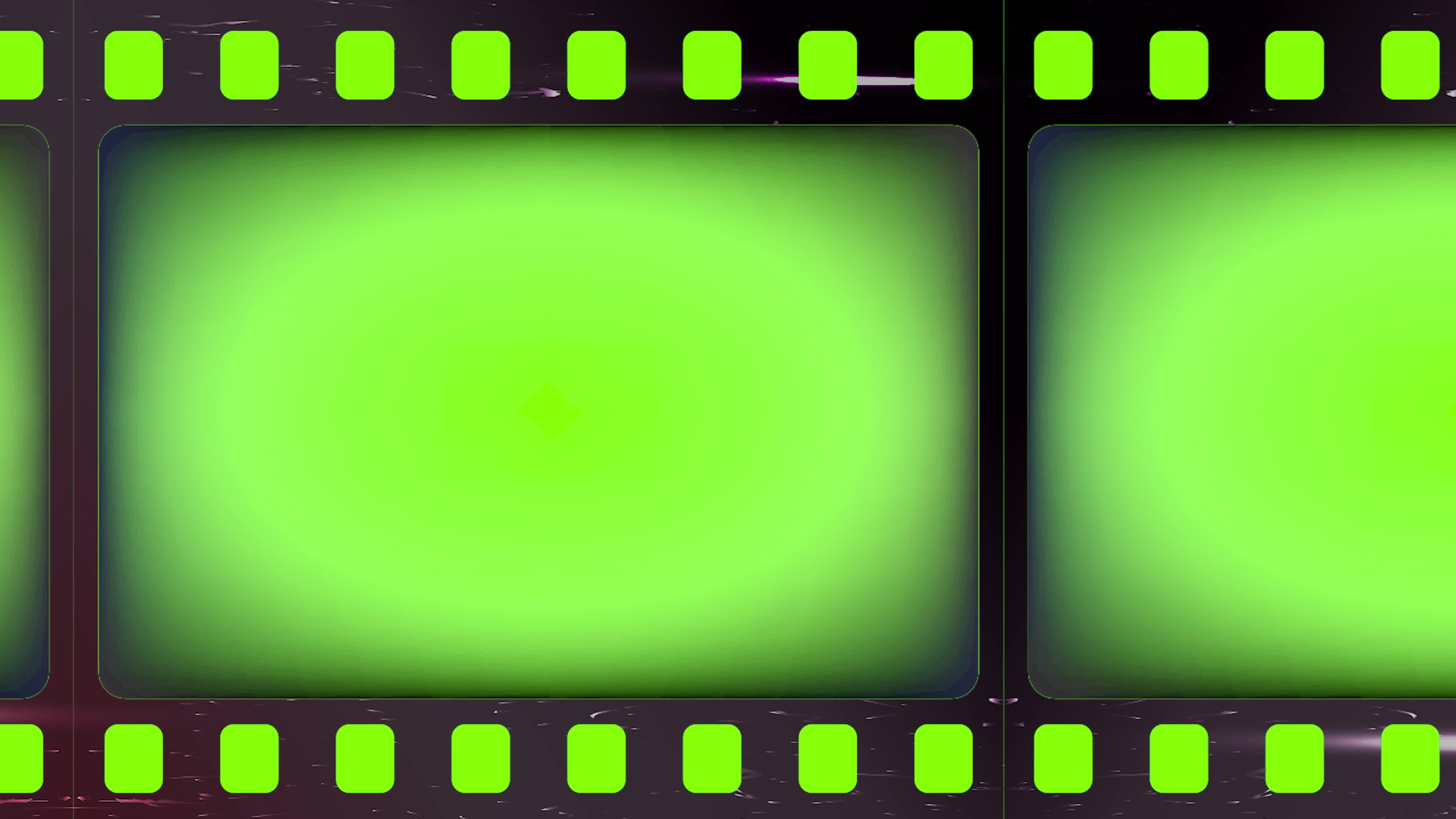 Green screen Slotted or perforated negative film strips Light leak