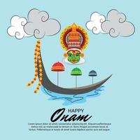 Vector illustration of a celebration background for Happy Onam