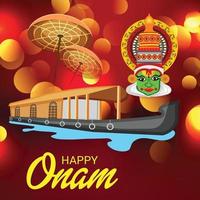 Vector illustration of a celebration background for Happy Onam