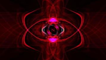 Red abstract kaleidoscope flare motion wave lines loop video