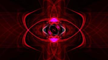 Red abstract kaleidoscope flare motion wave lines loop video