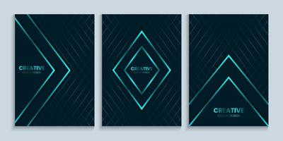 Luxury cover design background with geometric lines vector