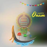 Vector illustration of a celebration background for Happy Onam