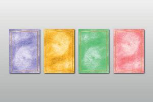 Set of watercolor hand painted background texture aquarelle abstract emerald backdrop horizontal template vector