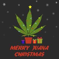 Merry Juana Christmas vector