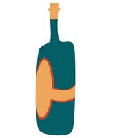 caricatura, botella, de, vino, amantes del vino, concepto, cartel, idea, camisa, diseño de impresión, o, menú, decoración, mano, dibujado, moderno, vector, ilustración vector