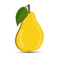 Pear yellow Cartoon flat style vector