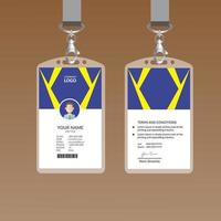 Blue Elegant ID Card Design Template vector