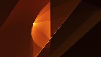 formes géométriques de courbure orange numérique tournent le mouvement de boucle