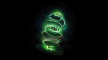 Glow plasma green mysterious amorphous object floating loop video