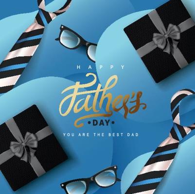 Happy Fathers Day greeting card background