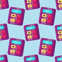 calculator seamless pattern illustration in flat style vector
