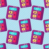 calculator seamless pattern illustration in flat style vector