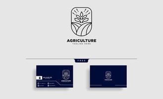 agriculture farm line badge vintage logo template vector illustration icon element isolated