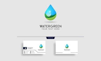 gota de agua o agua verde plantilla de logotipo vector ilustración icono elemento vector aislado