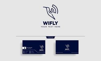 bird wifi flying creative logo template vector illustration icon element isolated vector