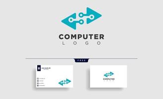 digital pointer technology creative logo template vector illustration icon element isolated