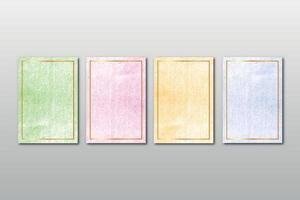 Set of watercolor hand painted background texture aquarelle abstract emerald backdrop horizontal template vector