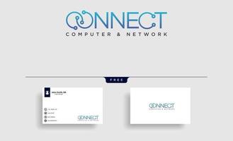 connect text logo template vector illustration icon element isolated vector