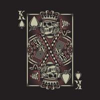 King Skull Playing Card