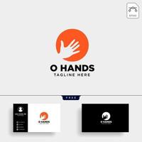 minimal O letter initial hand logo template vector illustration icon element isolated  vector