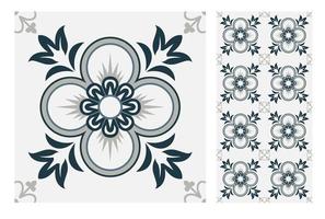 vintage tiles patterns antique seamless vector