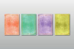 Set of watercolor hand painted background texture aquarelle abstract emerald backdrop horizontal template vector