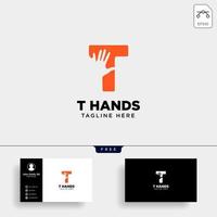 minimal T letter initial hand logo template vector illustration icon element isolated  vector