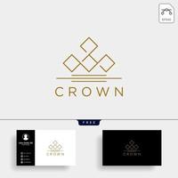 crown elegant line logo template vector illustration icon element isolated  vector