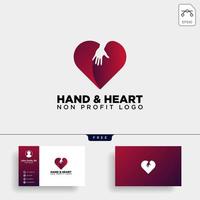 love care give heart logo template vector illustration icon element isolated  vector