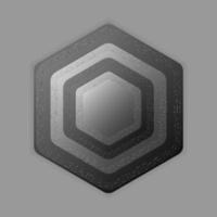ilustration graphic vector of abstract black and silver hexagon