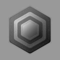 ilustration graphic vector of abstract black and silver hexagon