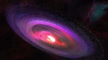 voo espacial voa para nebulosa colorida com brilho misterioso video