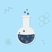 Laboratory flask vector illustration device