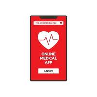 Online medical app vector illustration design on a smartphone device