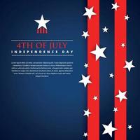 Congratulations on the Independence Day of the USA vector