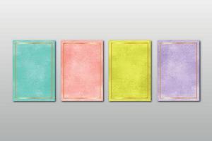 conjunto de acuarela pintada a mano textura de fondo aquarelle abstracto esmeralda telón de fondo plantilla horizontal vector
