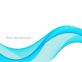 Smooth stylish flowing blue wave background vector