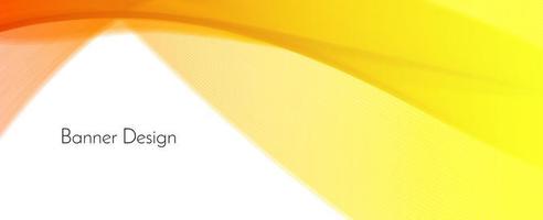 Fondo de banner de onda de patrón decorativo rojo y amarillo elegante dinámico moderno abstracto vector