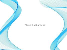 Abstract smooth stylish blue wave background vector