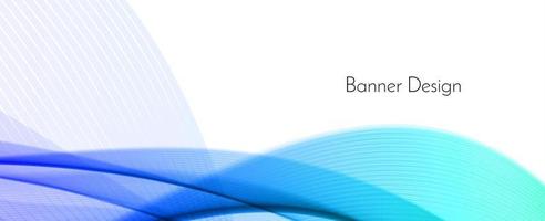 Abstract blue modern wave design banner background vector