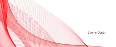 Abstract red modern decorative stylish wave banner background vector