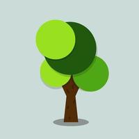 Tree icon green with beautiful leaves vector