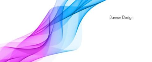 Fondo de banner de diseño de onda moderno elegante decorativo colorido abstracto vector