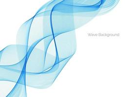 Abstract blue wave design decorative background vector