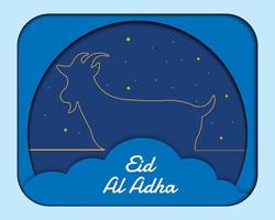 vector de papel eid al adha