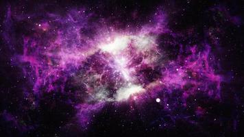 Schleife Galaxie Raum leuchten leuchtenden lila magischen Nebel