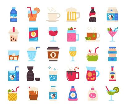 Berverage Flat Vector Icons